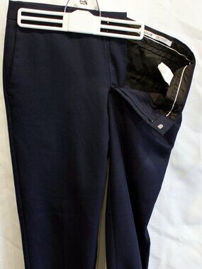 Haggar Men’s 34x30 Slim Straight All Day Comfort Navy Dress Pants